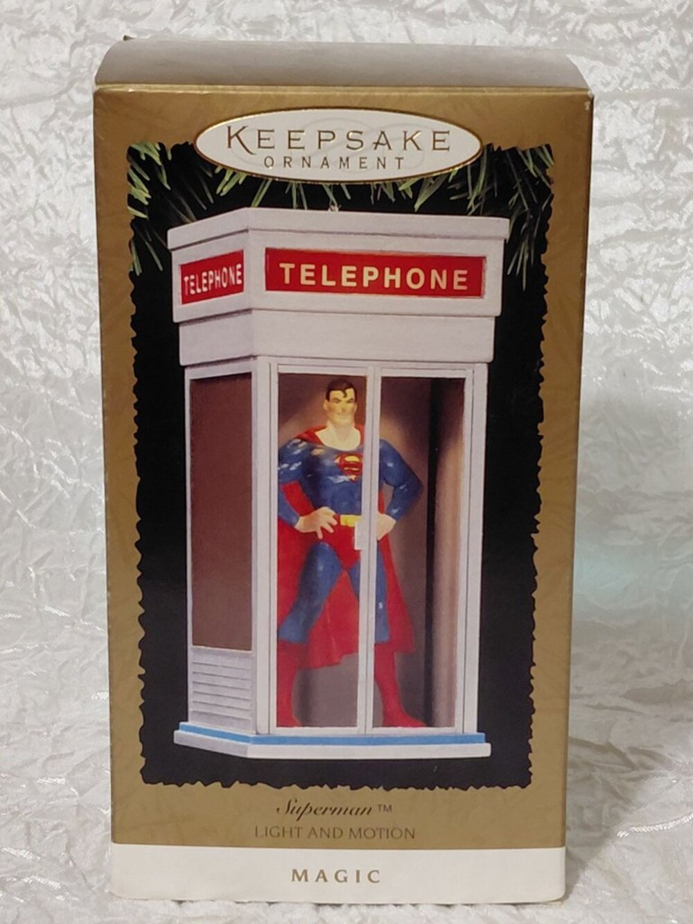 Hallmark Keepsake Ornament Superman Light & Motion Magic Telephone Booth NIB